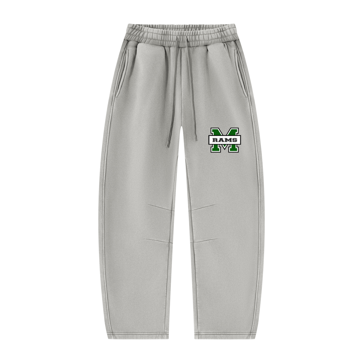 RAMS Unisex Vintage Wash Barrel Leg Fleece Sweatpants