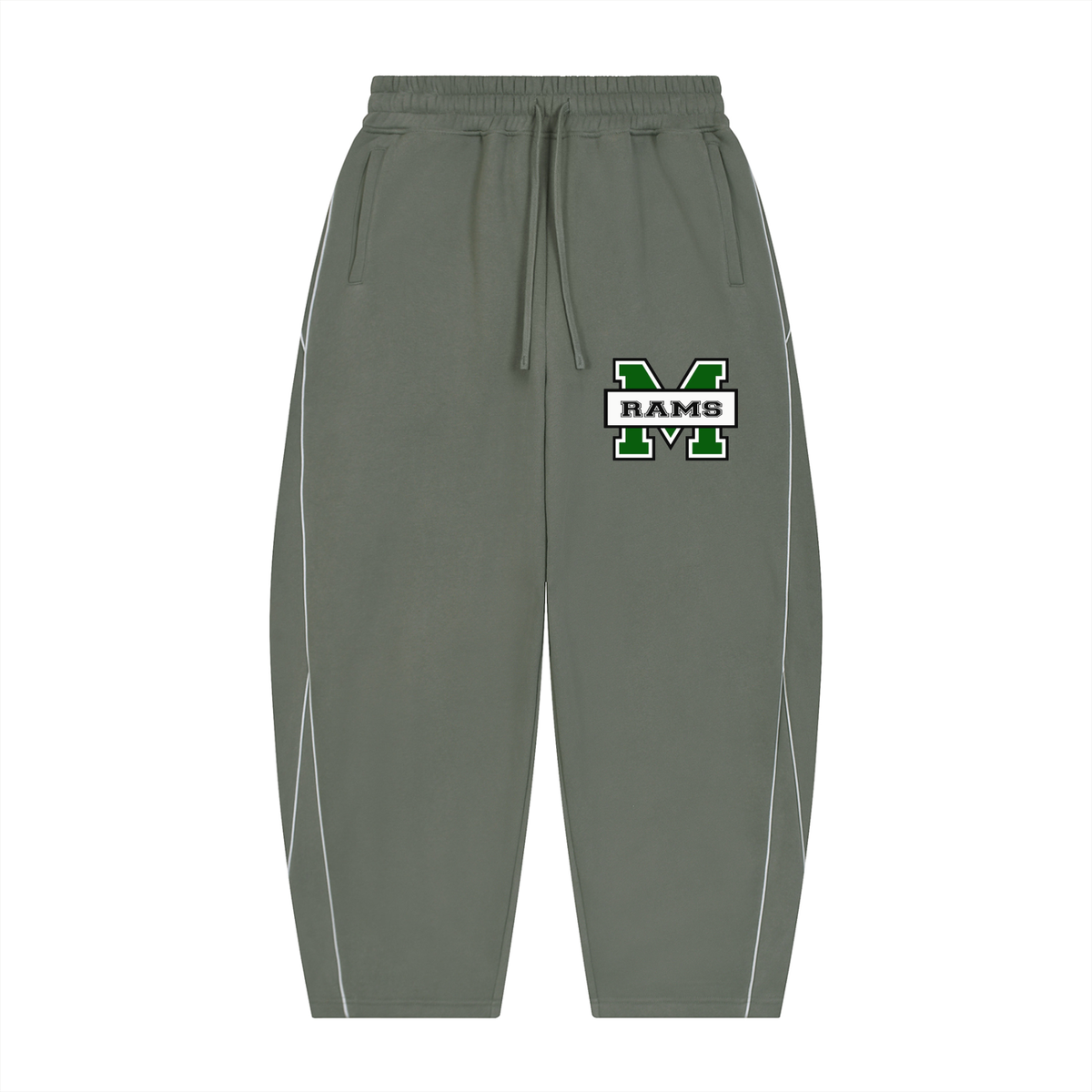 RAMS Unisex Piping Fleece Barrel Leg-Sweatpants