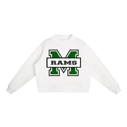 RAMS Essential Fleece Mock-Neck Crew Sweatshirt