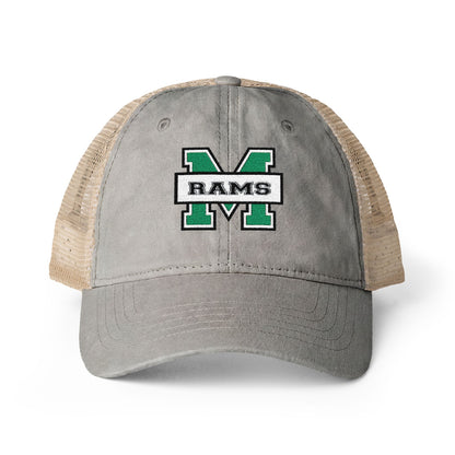 Women's Washed Mesh-Back Pony-Tail Opening Cap