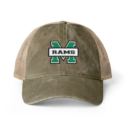 Women's Washed Mesh-Back Pony-Tail Opening Cap