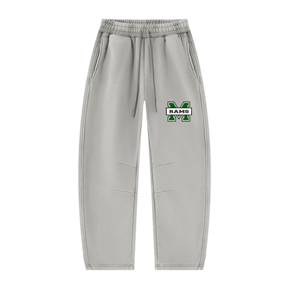 RAMS Unisex Vintage Wash Barrel Leg Fleece Sweatpants