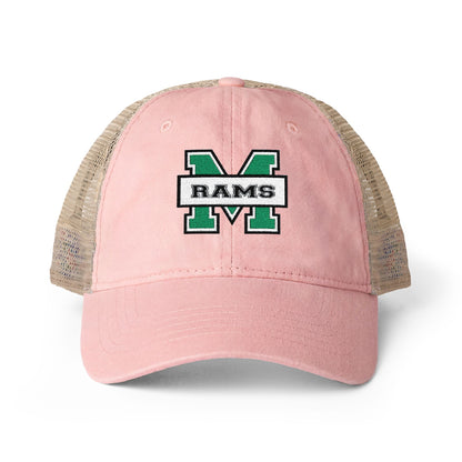 Women's Washed Mesh-Back Pony-Tail Opening Cap