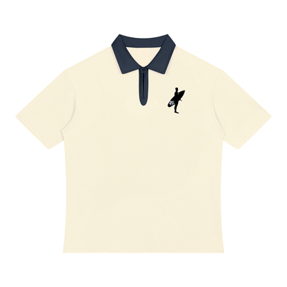 Solo Polo Unisex Color Block Quarter-Zip Polo Shirt