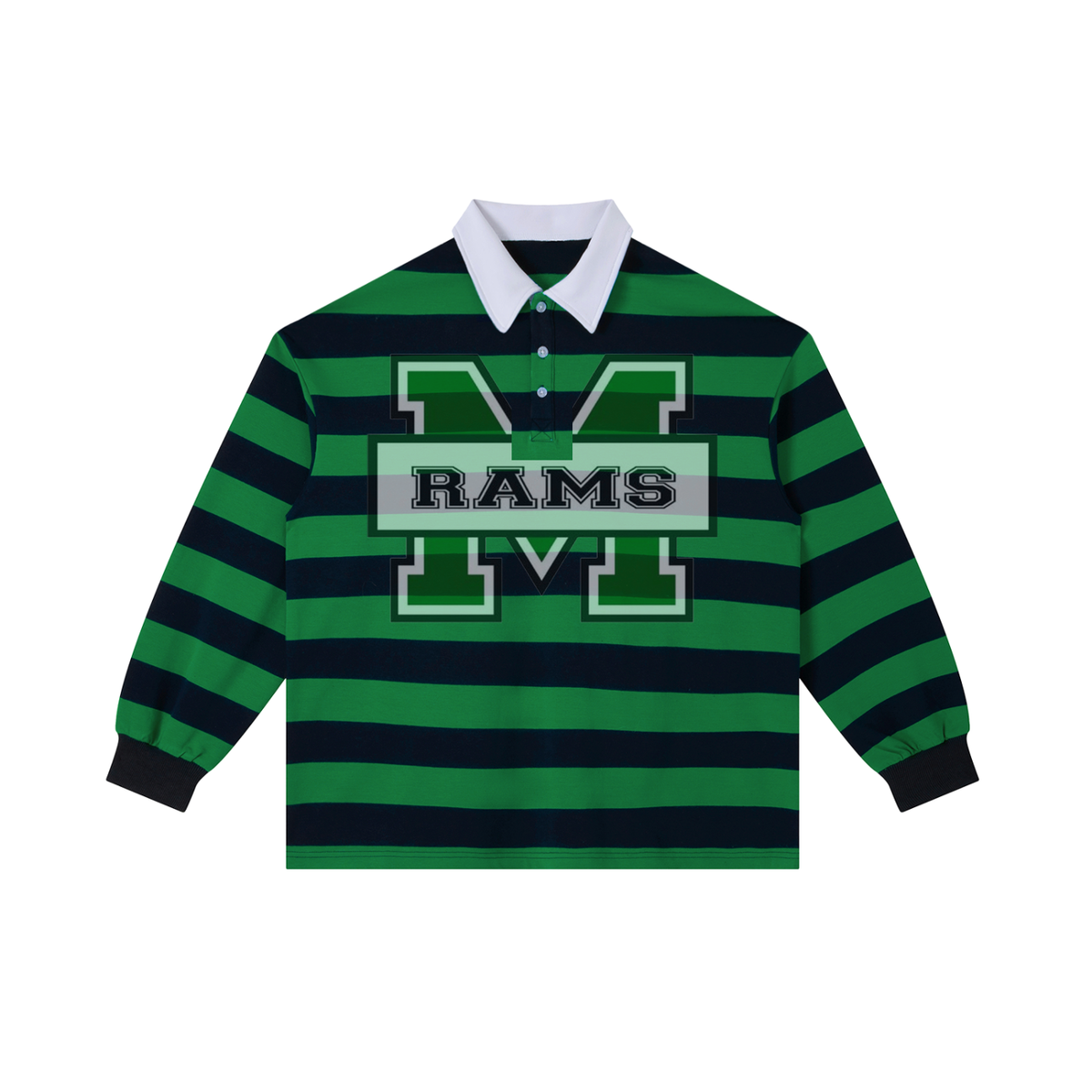 RAMS Color Block Stripe Polo Shirt