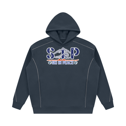 SIP Unisex Oversized Piping Fleece Hoodie
