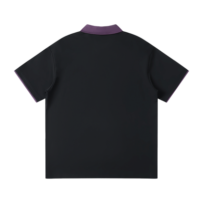 Solo Contrast Collar Raglan Polo Shirt