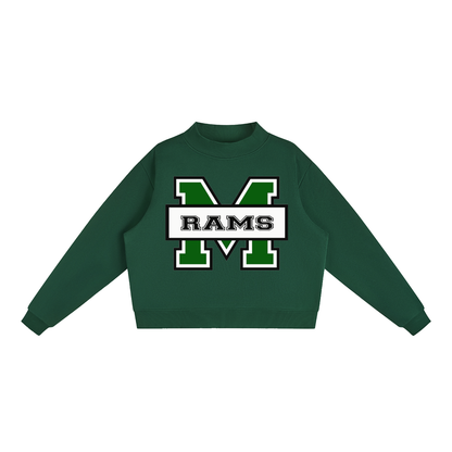Marshfield Rams Essential Fleece Mock-Neck Crew Sweatshirt