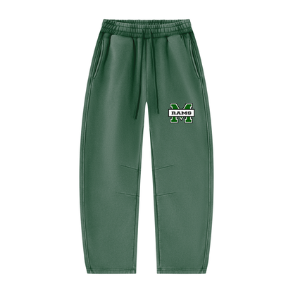 RAMS Unisex Vintage Wash Barrel Leg Fleece Sweatpants