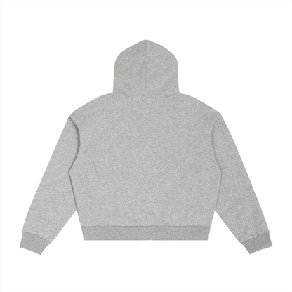 HHC Contrast Plaid Boxy Zip Hoodie