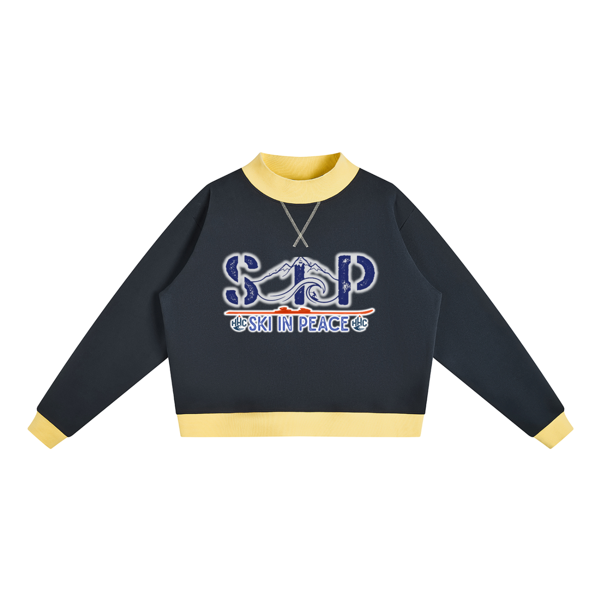 Women’s Mock Neck Ski in Peace Crewneck Sweatshirt