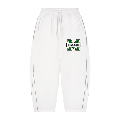 RAMS Unisex Piping Fleece Barrel Leg-Sweatpants
