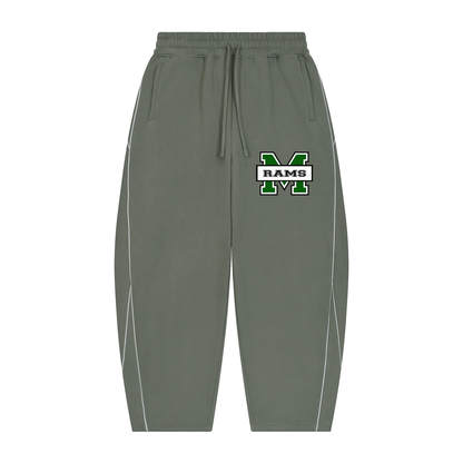 RAMS Unisex Piping Fleece Barrel Leg-Sweatpants