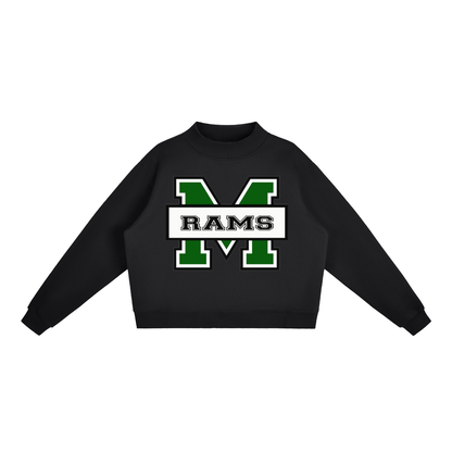 Marshfield Rams Essential Fleece Mock-Neck Crew Sweatshirt