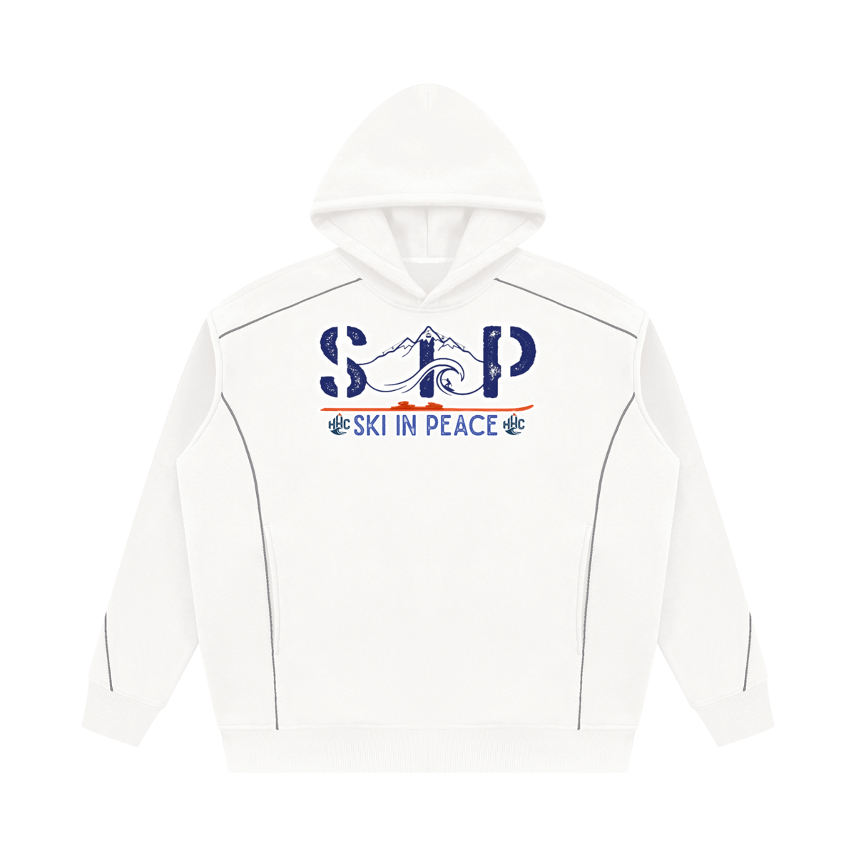 SIP Unisex Oversized Piping Fleece Hoodie