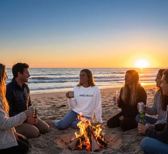 Apres Beach Embroidered Unisex Organic Sweatshirt - SOL