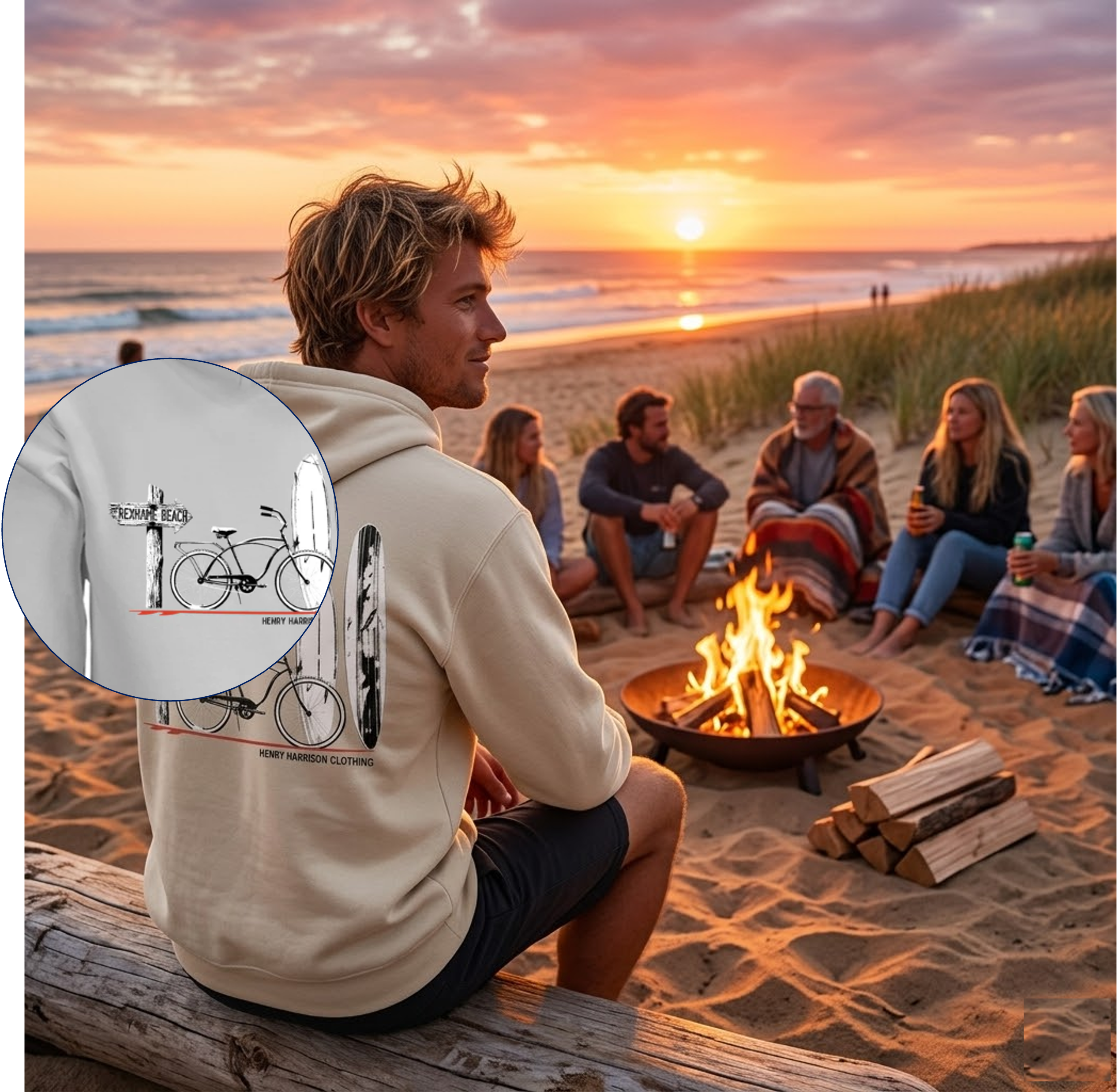 Surf in Peace Rexhame Bike Boards Back Midweight Hood (NJA) - Independent Trading