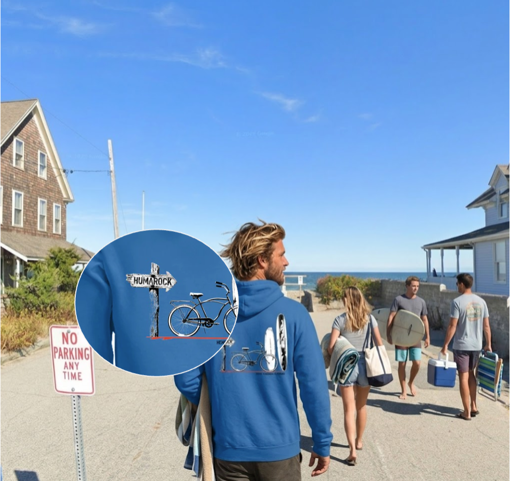 Surf in Peace Humarock Bikers Boards Back Midweight Hood (NJA) - Independent Trading