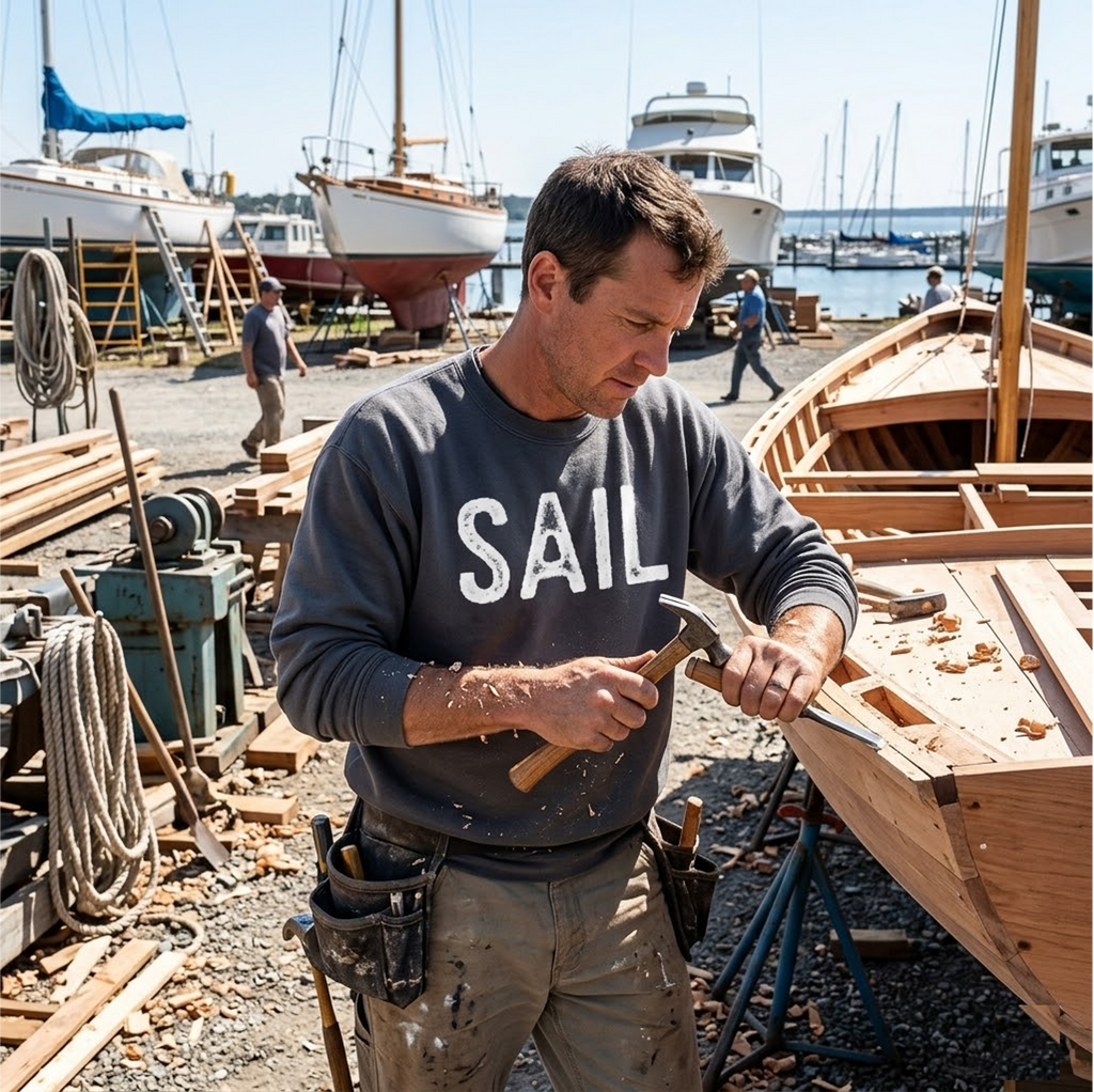 Sail Crews Crew (NJA) - District Fleece Cropped Crew