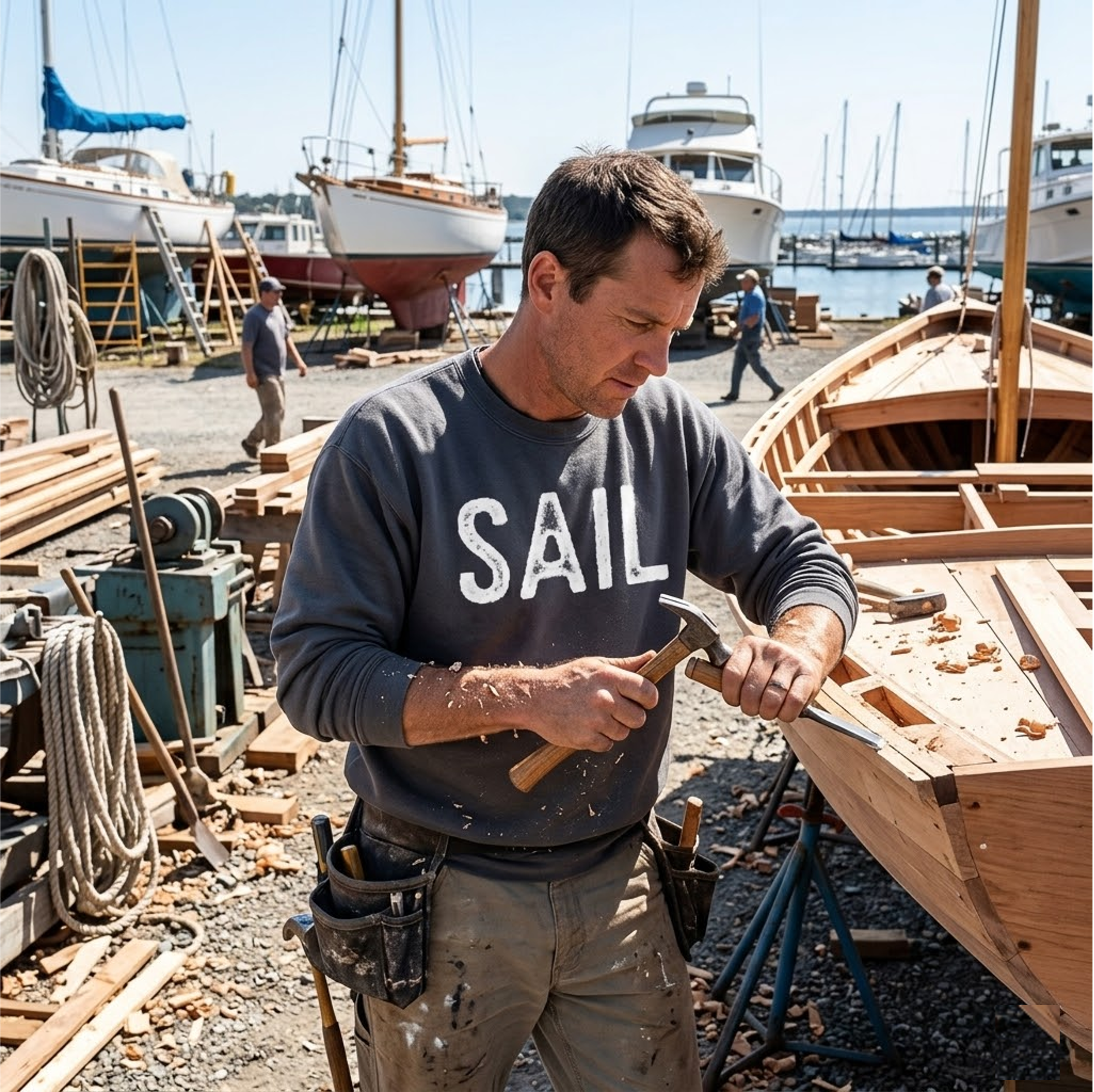 Sail Crews Crew (NJA) - District Fleece Cropped Crew