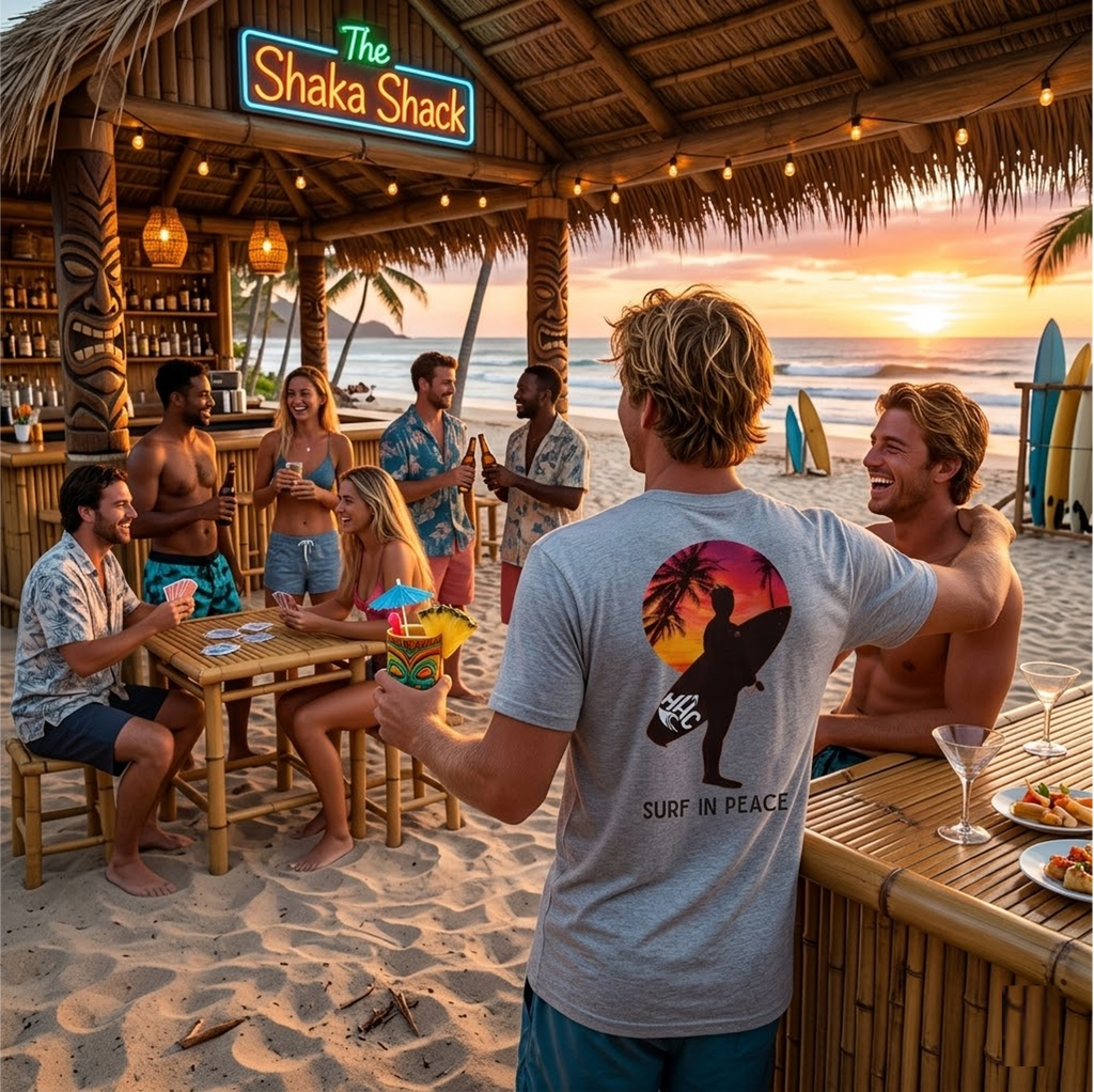 Solo Surfer Sunset Back (NJA) - Next Level