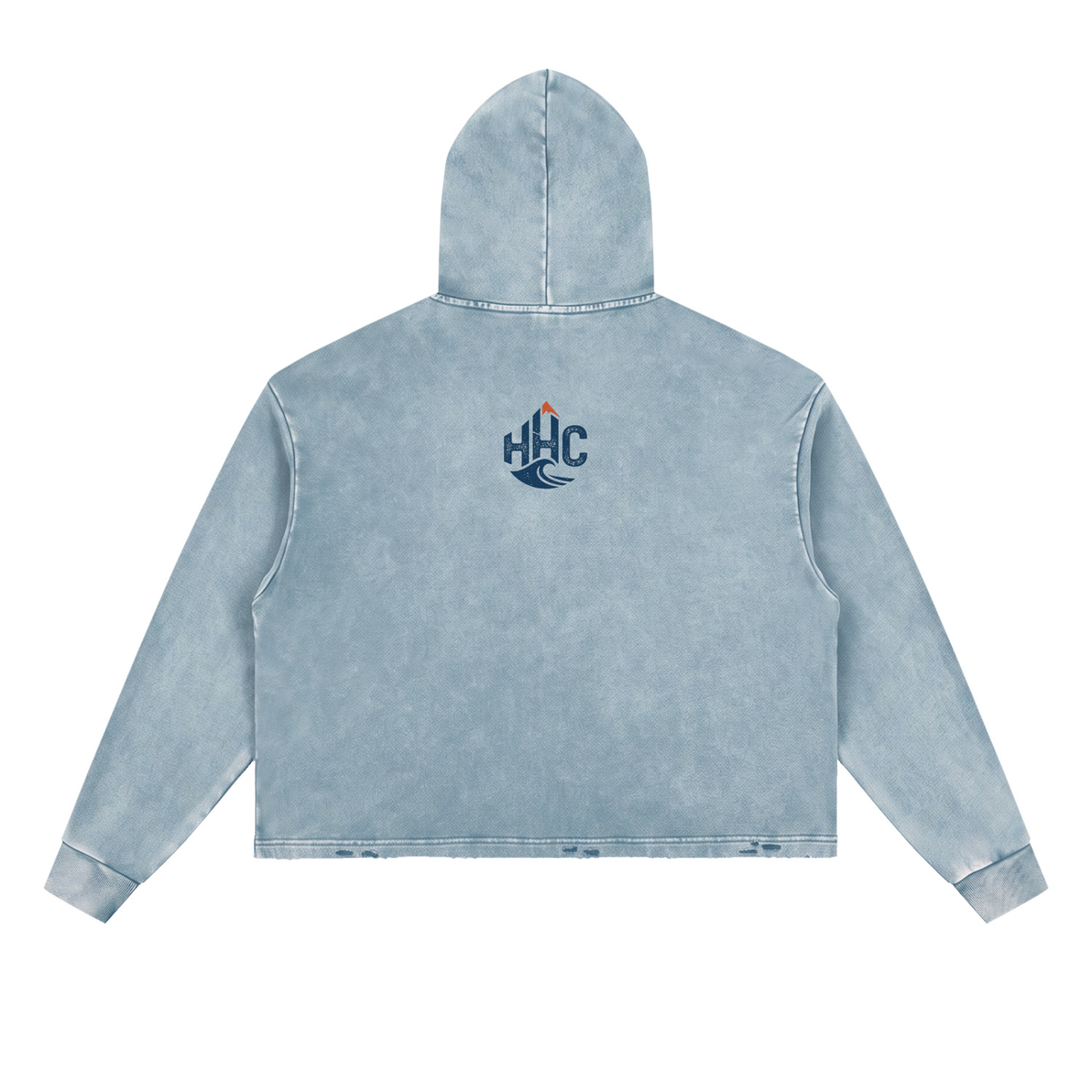 SIP Vintage Washed Frayed-Hem Hoodie