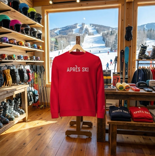 Ski in Peace Apres Ski Embroidered Front/Left Sleeve Unisex Sweatshirt - Sol's