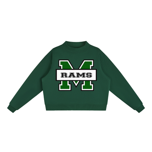RAMS Essential Fleece Mock-Neck Crew Sweatshirt