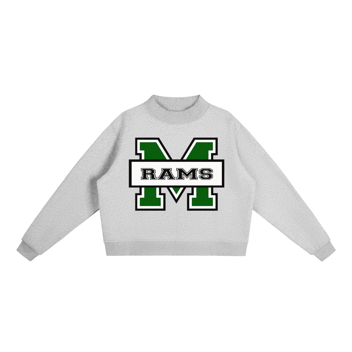 RAMS Essential Fleece Mock-Neck Crew Sweatshirt