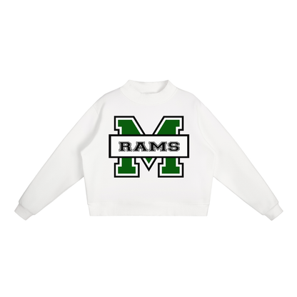 Marshfield Rams Essential Fleece Mock-Neck Crew Sweatshirt