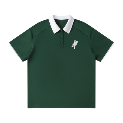 Solo Contrast Collar Raglan Polo Shirt