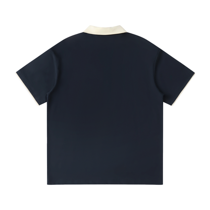 Solo Contrast Collar Raglan Polo Shirt