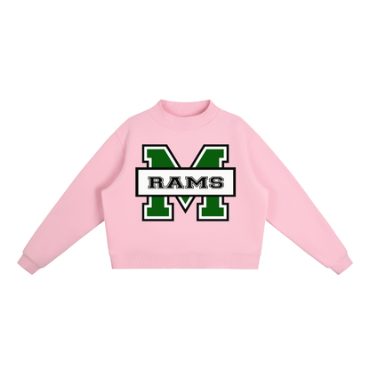 Marshfield Rams Essential Fleece Mock-Neck Crew Sweatshirt