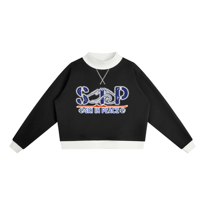 Women’s Mock Neck Ski in Peace Crewneck Sweatshirt