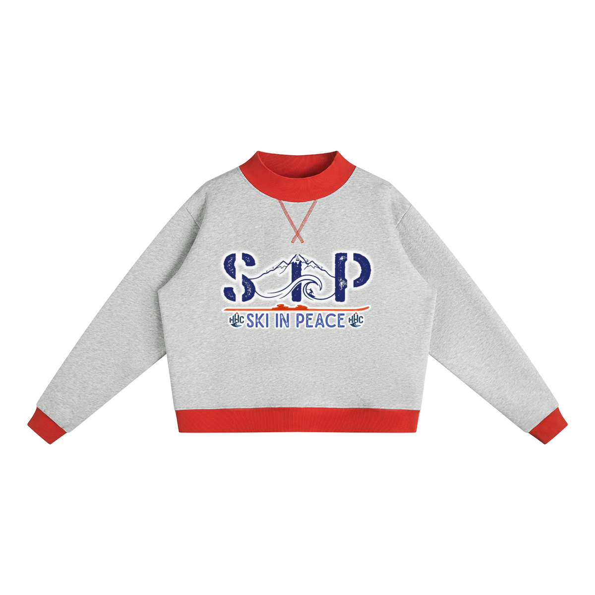 Women’s Mock Neck Ski in Peace Crewneck Sweatshirt