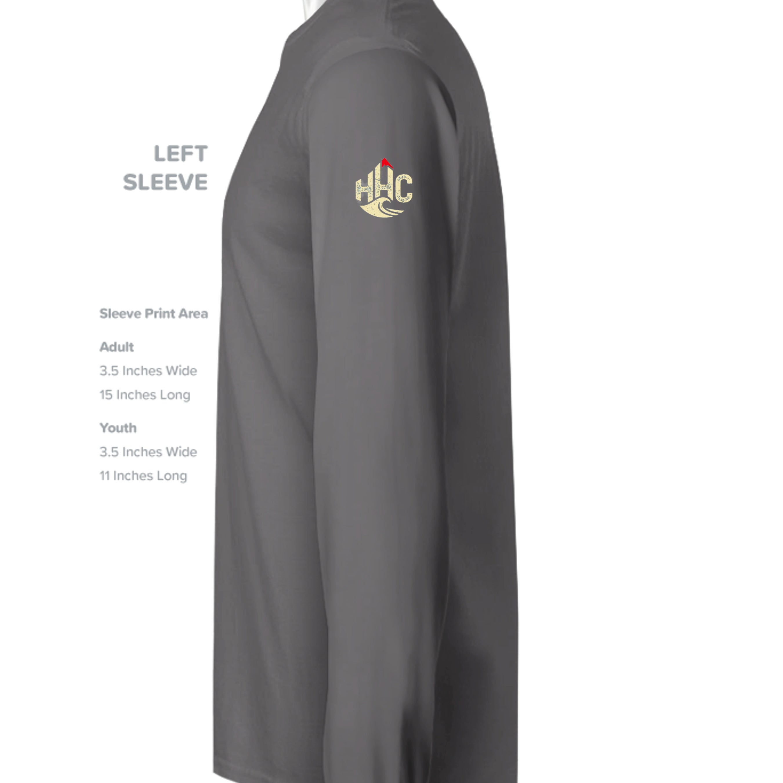 Heathered Charcoal - DT1105 - SLEEVE_LEFT