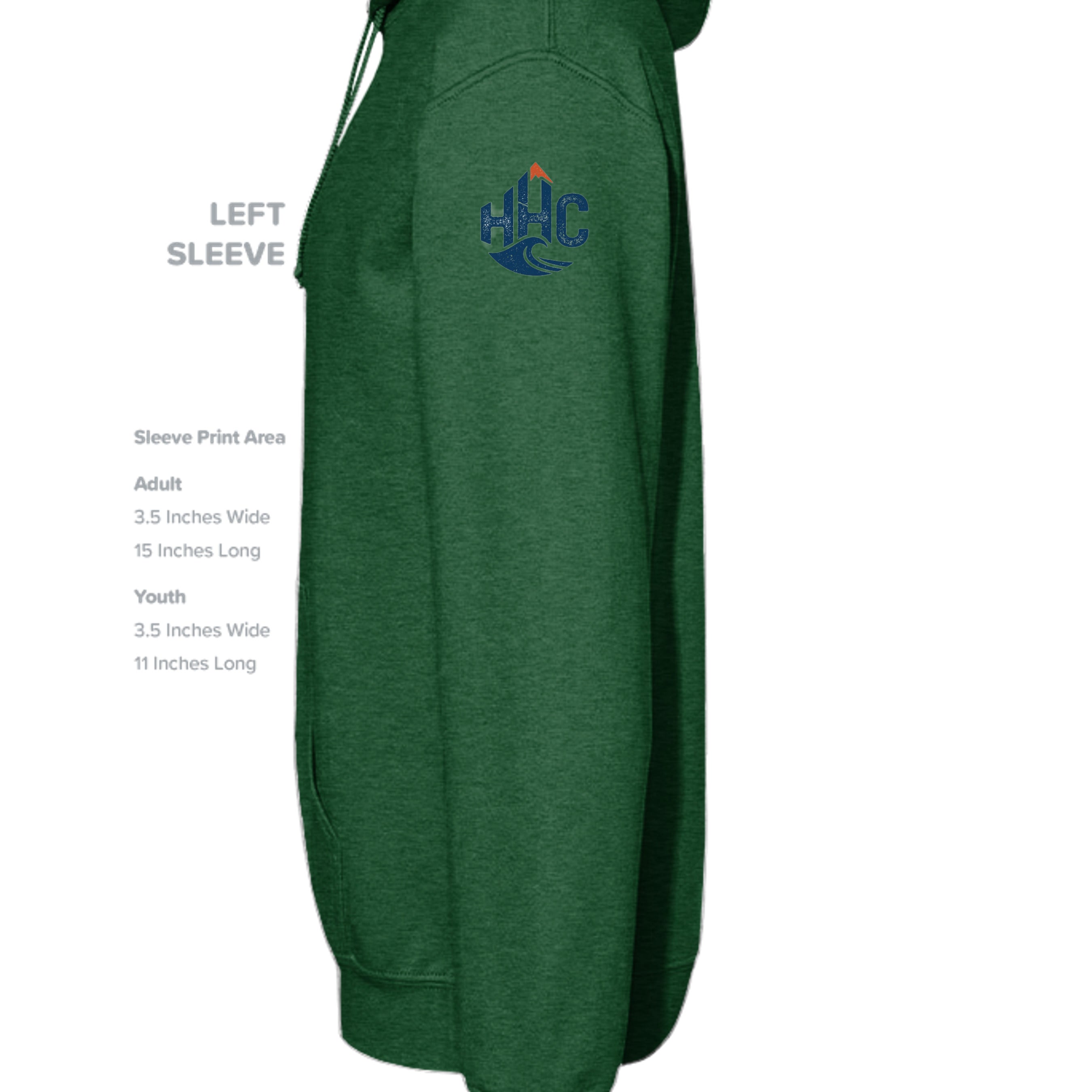 Kelly Green Heather - SS4500 - SLEEVE_LEFT