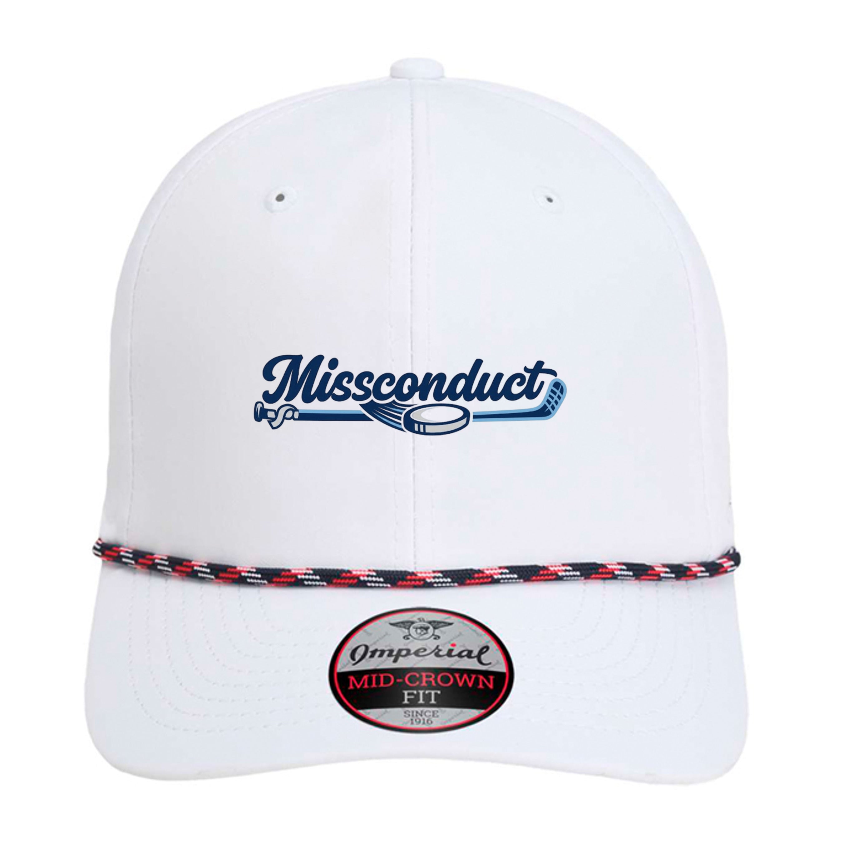 White/ Navy/ White/ Red - 7054 - FRONT